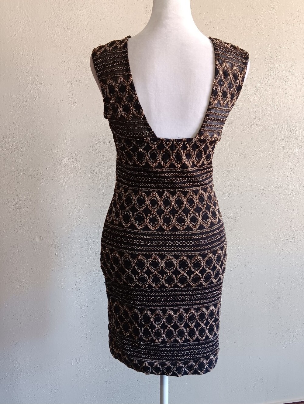 90s Y2K USA Body Central Snug Slip On Sheath Dress Size Medium, 00s Bodycon - Picture 5 of 10